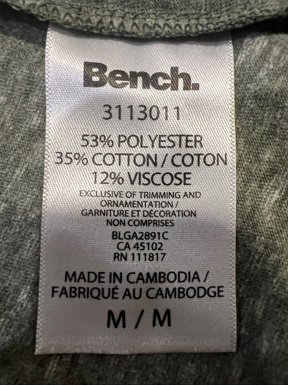 Bench Olive Green Heather Long-Sleeve Crew Top - Picture 12 of 13